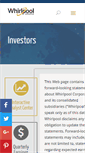 Mobile Screenshot of investors.whirlpoolcorp.com